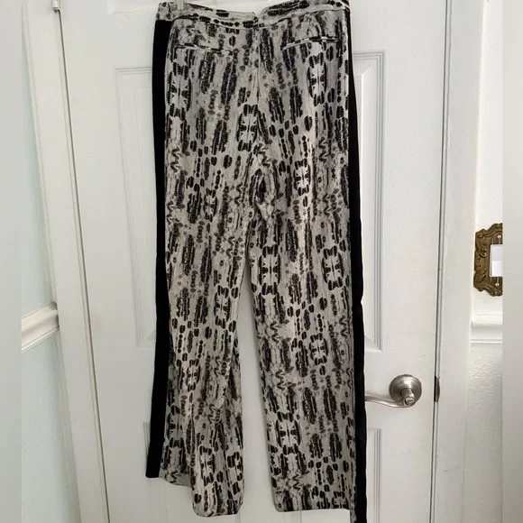 BCBGMaxAzria RASHA Black and White Wide Leg Pants Size Small - Picture 9 of 16